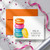 Colorful French macaron folded notecards with name personalization and matching envelopes