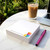 Personalized Macaron square notepad with unlined pages for open writing and everyday reminders