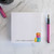 Personalized Macaron square notepad for baker gifts, foodie gifts, teacher gifts, and desk notes