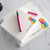 Macaron square notepad personalized with a name for meal ideas, desk notes, and quick lists