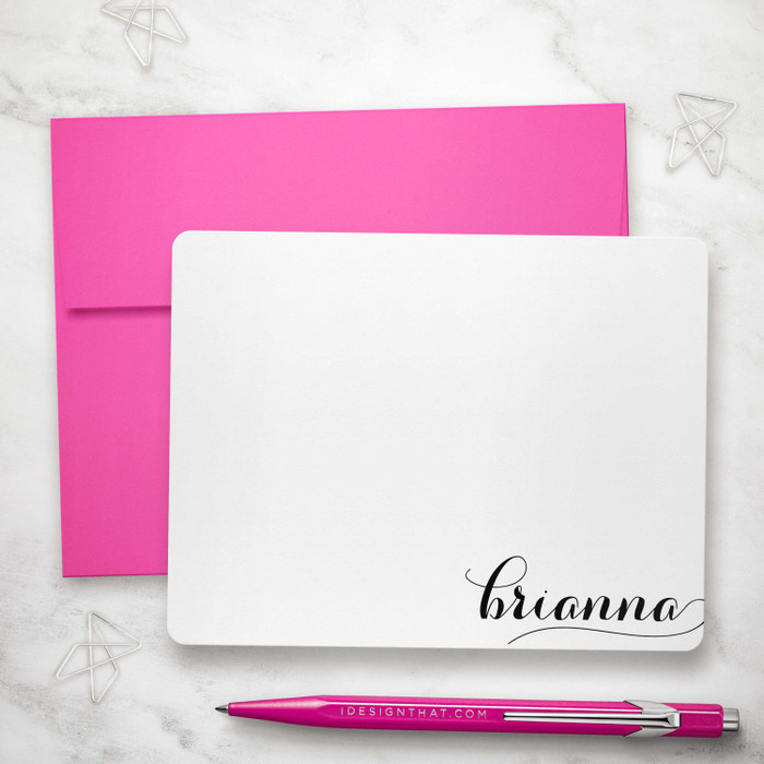 Personalized stationery set with chic calligraphy design