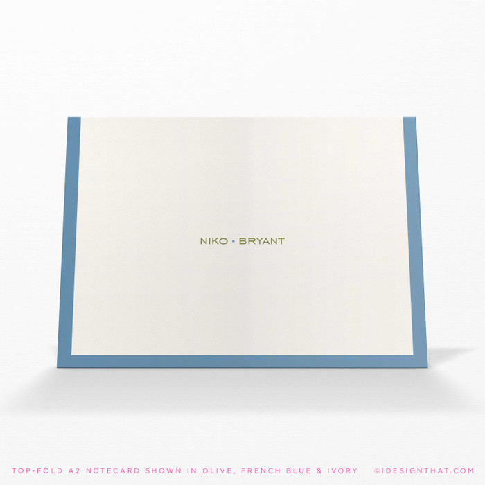 Modern Border Folded Notecards