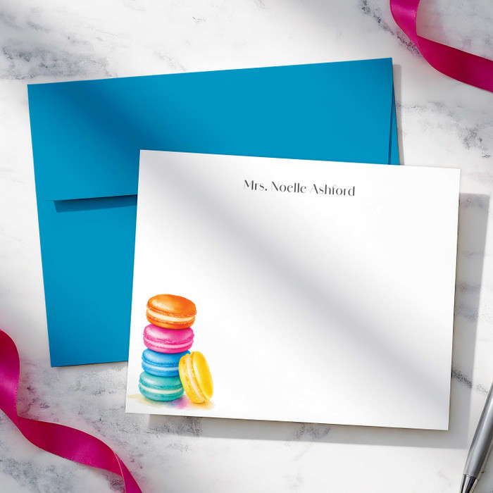 Macaron Flat Notecards