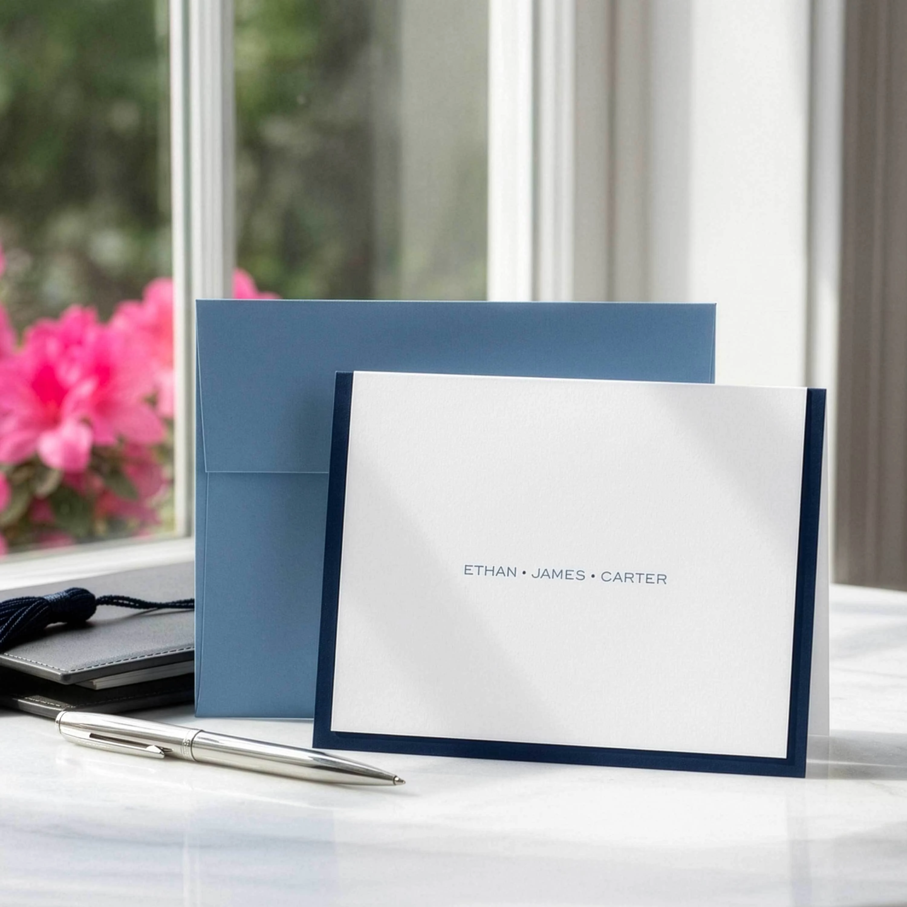 Personalized gifts for him including custom notepads, useful desk gifts, and stationery for dads, mentors, and practical paper people