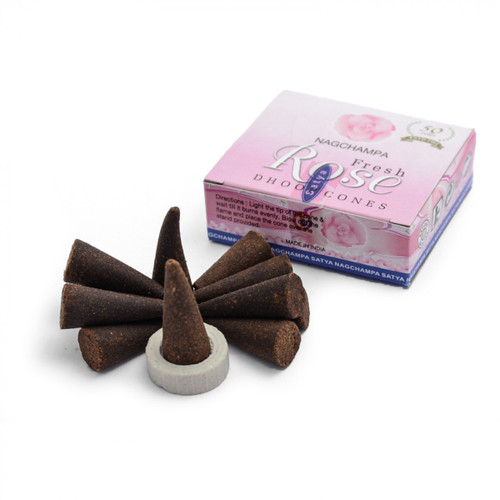 Fresh Rose Cones Incense (Satya) - Big Box of 12