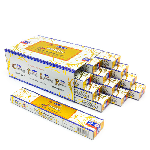 Natural Jasmine Incense Sticks (Satya) - Big Box of 12 x 15g
