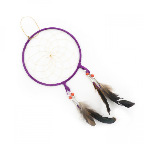 Purple Navajo Dream Catcher - Large 7 Inch