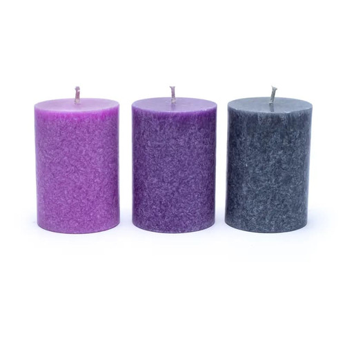 Unscented Mindfulness Candles (Set of 3)