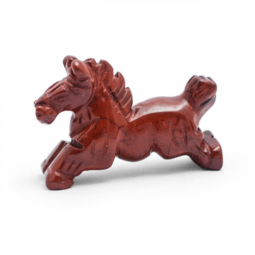 Hand Carved Horse - Red Jasper