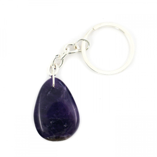 Amethyst - Teardrop Keyring