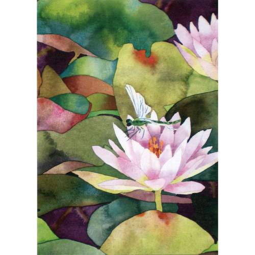 Waterlilies & Dragonfly Greeting Card (Sympathy)