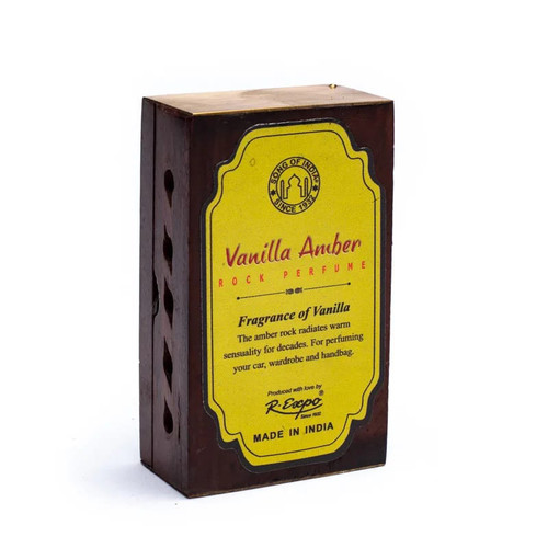 Vanilla / Amber Incense Resin in Wooden Box