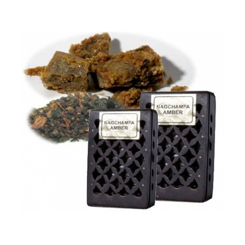 Nag Champa / Amber Incense Resin in Wooden Box