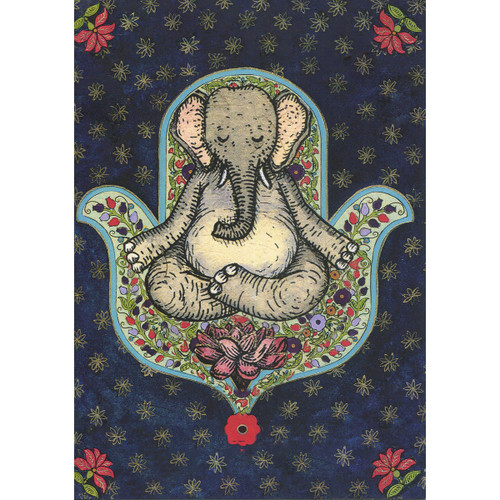 Meditating Elephant Greeting Card (Thinking of You)