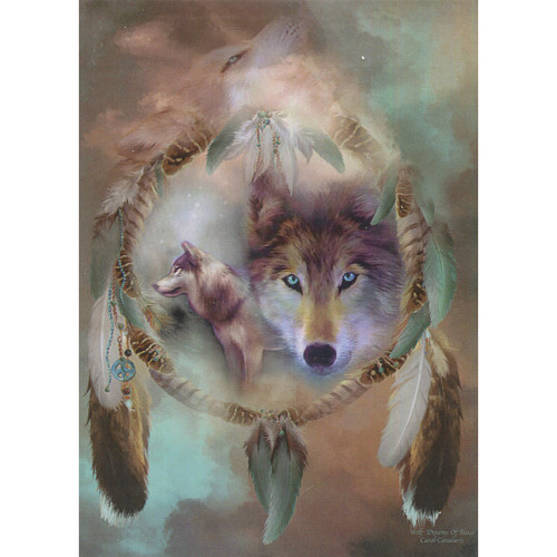 Wolf Dreams (Version 2) Greeting Card (Blank)