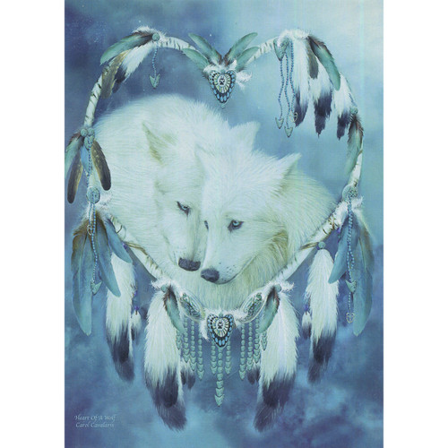 Heart of a Wolf Greeting Card (Blank)