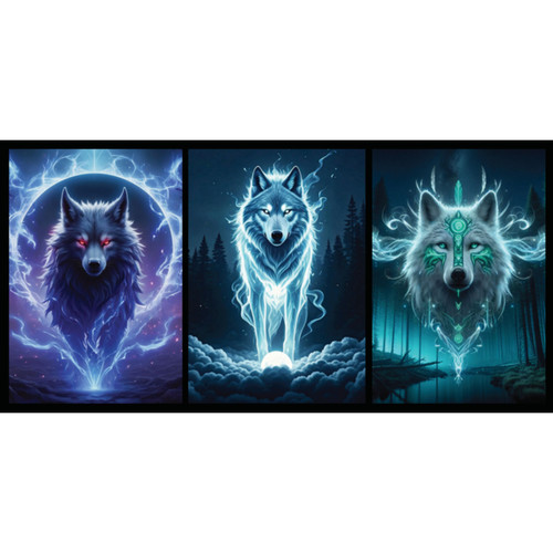 Wolves Triptych Greeting Card (Self-Sealing)