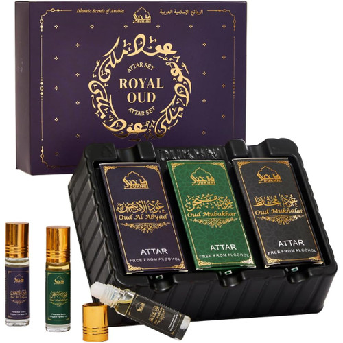 Royal Oud Attar Perfume Oil (Set of 3)