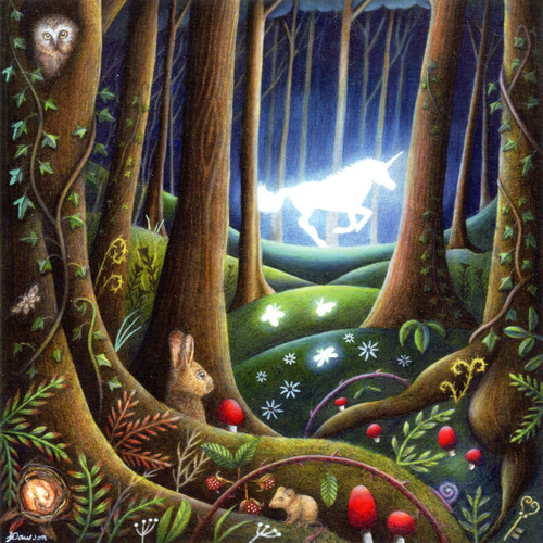 Forest Glow Greeting Card (Blank)