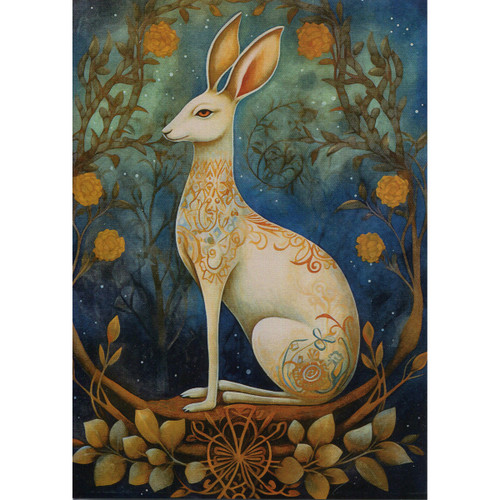 Holy Forest Rabbit Greeting Card (Blank)
