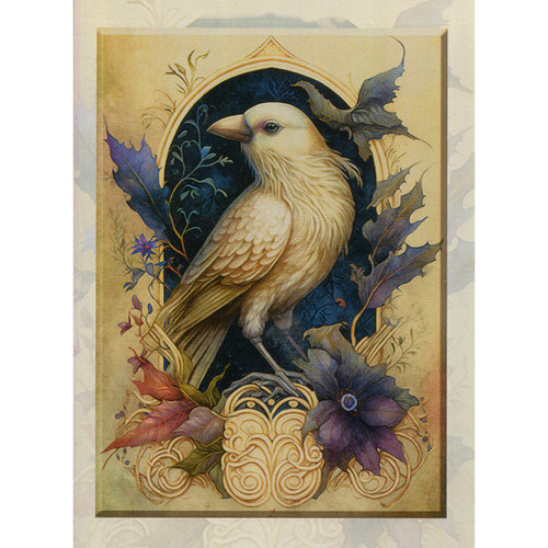 White Raven Greeting Card (Blank)
