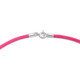 Pink Cotton Cord Necklace with Sterling Silver Clasp (18 inch / 46 cms)
