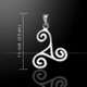 Triskele Pendant (Sterling Silver)