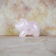 Hand Carved Pig - Rose Quartz