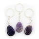 Amethyst - Teardrop Keyring