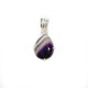 Banded Amethyst - Teardrop Pendant