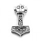 Thor's Hammer Pendant (Sterling Silver)