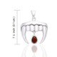 Vampire Teeth with Blood Drops Pendant (Sterling Silver)