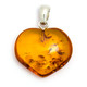 Baltic Cognac Amber Heart Pendant