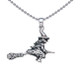 Witch on Broomstick Pendant (Sterling Silver)