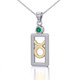 Taurus Pendant with Emerald & Chain Set (Sterling Silver)