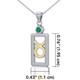 Taurus Pendant with Emerald & Chain Set (Sterling Silver)