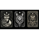 Tarot Animals Triptych Greeting Card (Self-Sealing)