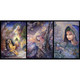 Little Match Girl Triptych Greeting Card (Self-Sealing)