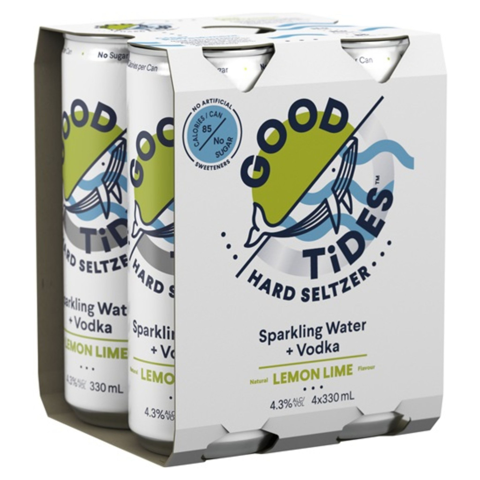 Good Tides Lemon Lime Seltzer 4Pk 330mL | Star Liquor