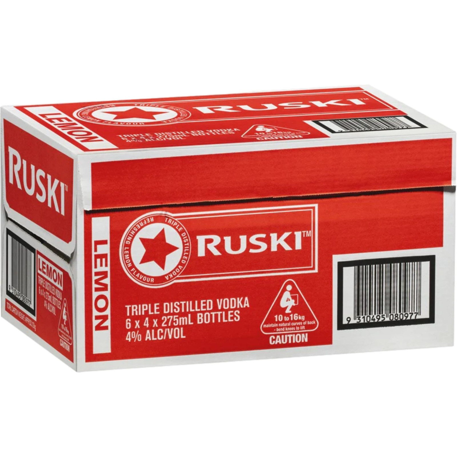 Ruski Lemon Stub Carton 275mL | Star Liquor