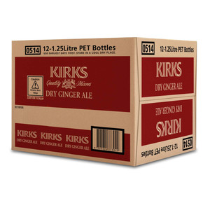Kirks Dry Ginger Ale Bottle Soft Drink 1.25L
