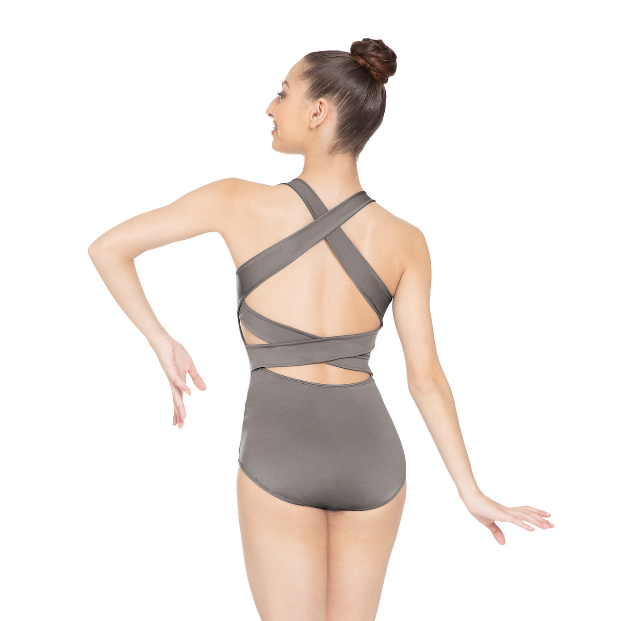 Women's Crisscross Backless Plain 2-Piece Plus Size Barre Ballet