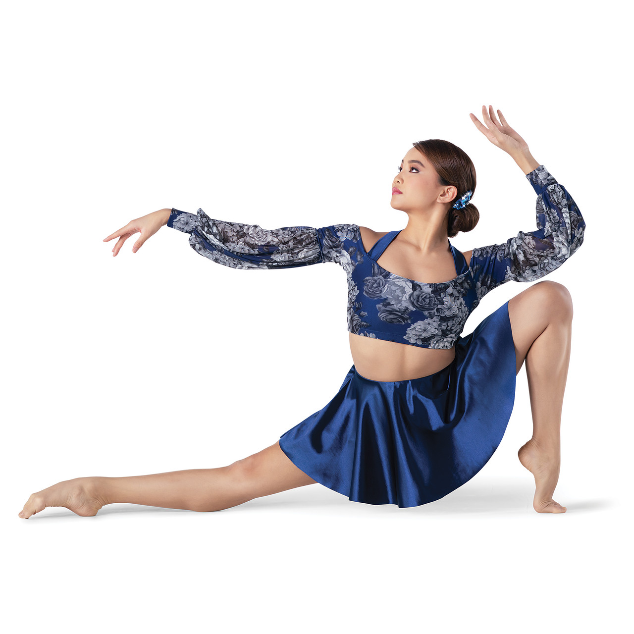 blue contemporary dance costume