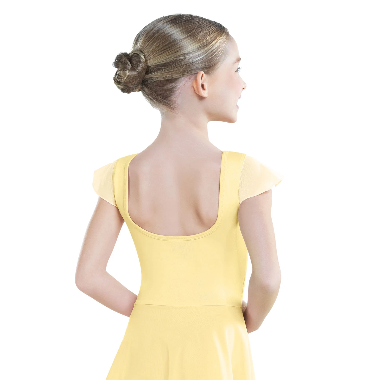 RD20036 | Mesh Sweetheart Flutter Sleeve Dress