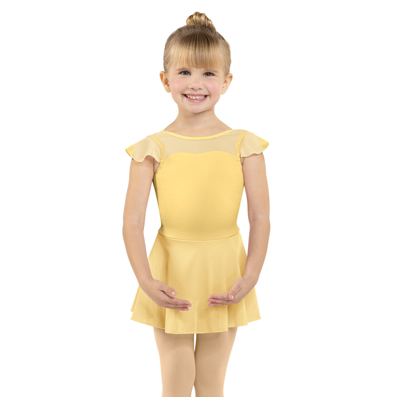 RD20036 | Mesh Sweetheart Flutter Sleeve Dress