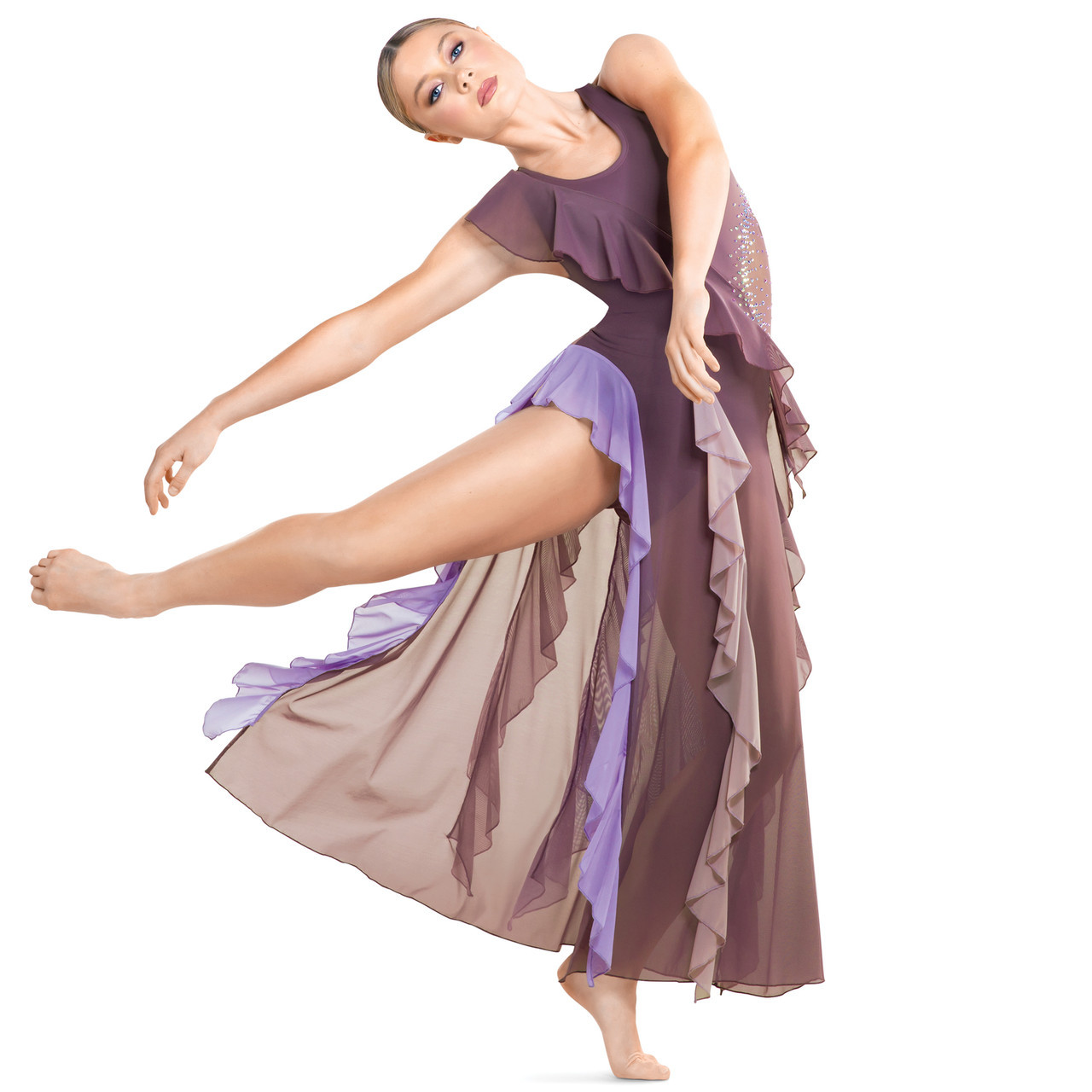 purple dress dance costume EVELYN lilac Lyrical dance costume