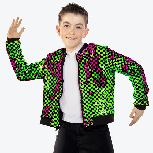 GET IT STARTED JACKET | Neon Green/Neon Pink