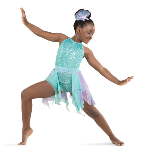 PART OF YOUR WORLD - HIGH NECK LEOTARD