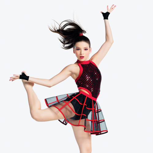 red and black dance dress RC21001 factory_india2 Fits bust Size:8/4XL The Hollies – Long
