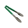 9009-G  9" Metal Tongs with Green Plastic Handle